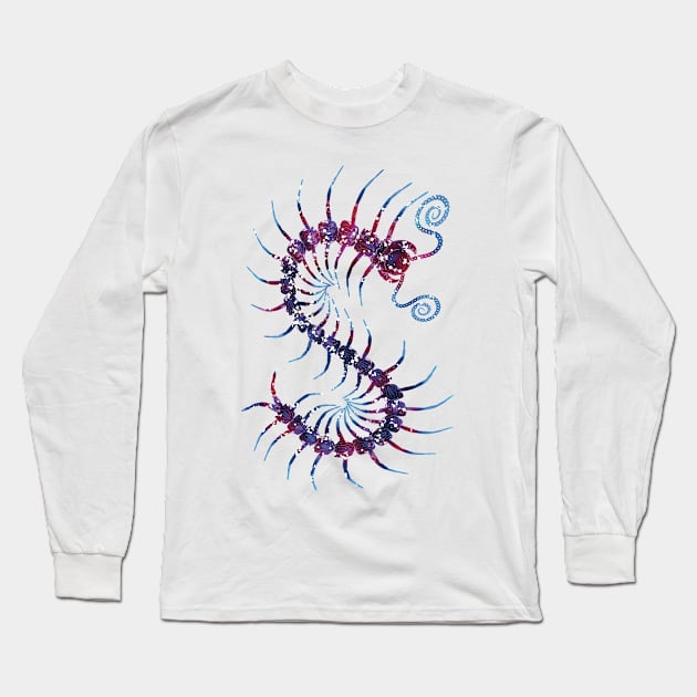 Bright Galaxy Centipede Long Sleeve T-Shirt by IgorAndMore